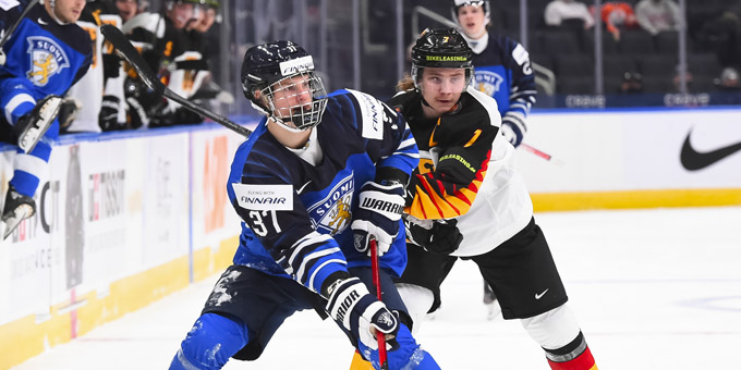 Сборная Финляндии одержалa победу над Германией на молодёжном чемпионате мира