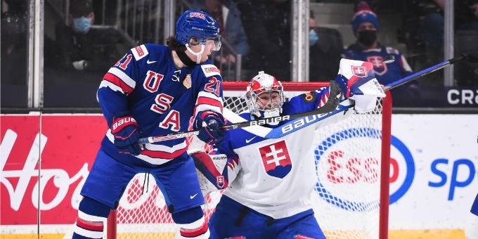 Молодёжная сборная США одержалa победу над Словакией на молодёжном чемпионате мира