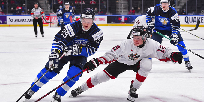 Финляндия разгромила Австрию на молодёжном чемпионате мира