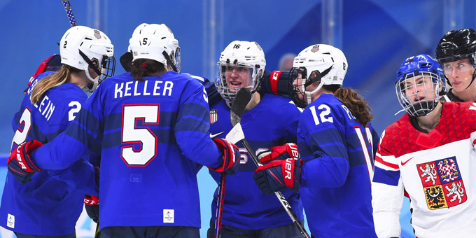 Женская сборная США одержалa победу над Чехией в четвертьфинале Олимпиады