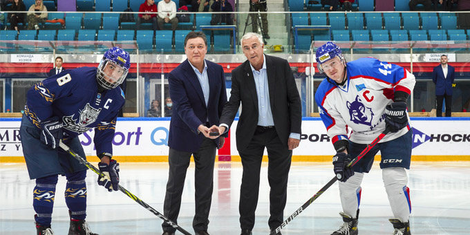 Люк Тардиф и Аскар Мамин посетили матч чемпионата Казахстана