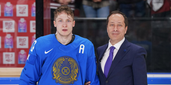 Никита Михайлис назван лучшим игроком сборной Казахстана в матче против Латвии