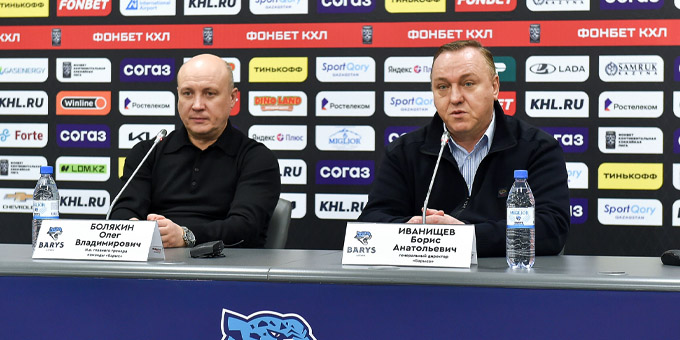 "Мы сможем побороться за выход в плей-офф". Борис Иванищев и Олег Болякин ответили на вопросы СМИ