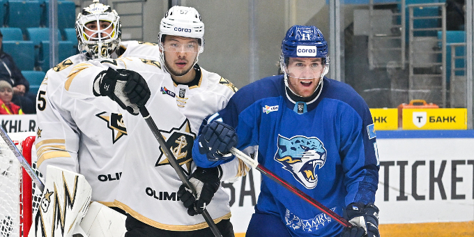 "Адам Шил набрал первое очко в лиге". КХЛ - о победе "Барыса" над "Адмиралом"