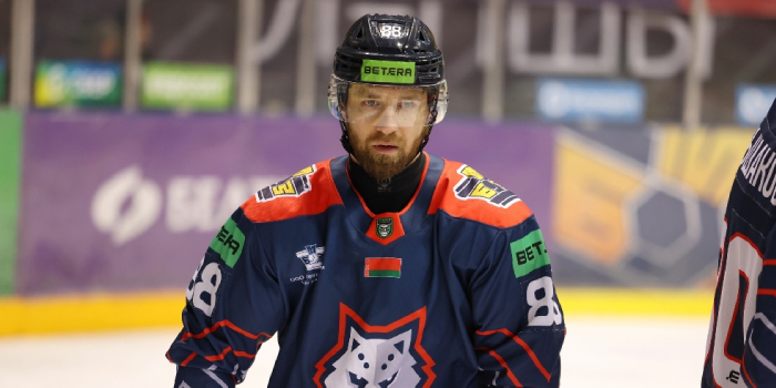 Евгений Рымарев забросил дебютную шайбу за белорусский клуб